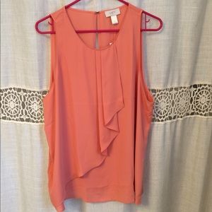Loft polyester tank women’s XL orange/pink